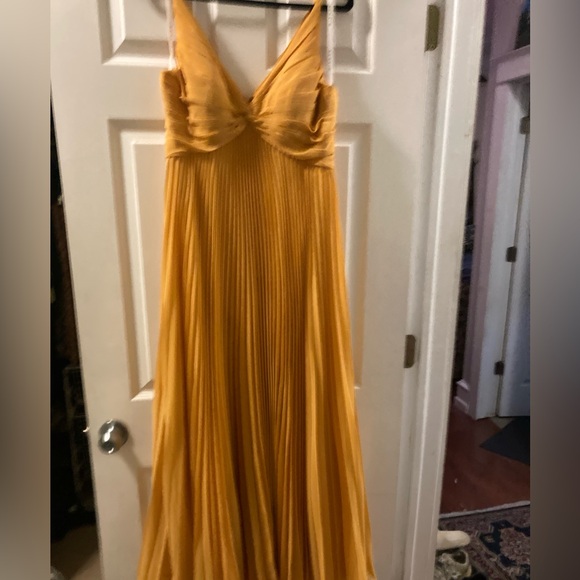 Worn once! Golden yellow ankle length formal dress-bridesmaid, homecoming, prom - Picture 7 of 9